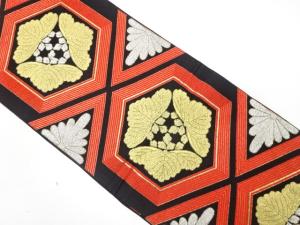 アンティーク　亀甲に桐模様織り出し袋帯（着用可）